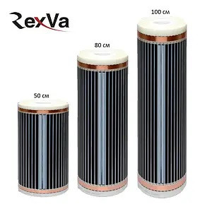 Інфрачервона плівка RexVa XT, ширина 50, 80, 100 см, 110 Вт/м.пог (ціна 1 м/пог) | Плівкова тепла підлога